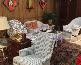 end tables, night stands, lamps, entertainment cabinet, large area rug