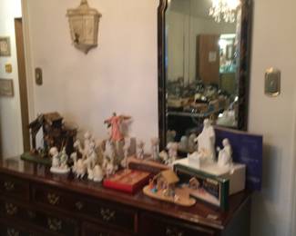 dresser, mirror, nativities