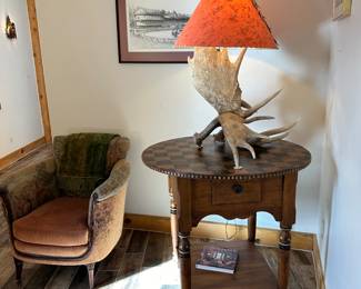 Moose antler lamp