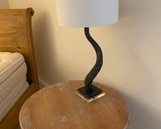 PAIR OF FAUX HORN TABLE LAMPS