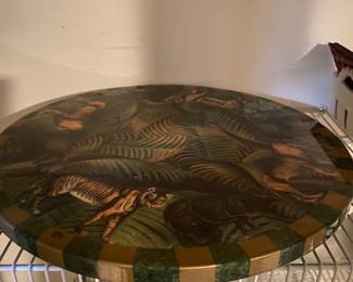 HANDPAINTED LEOPARD LAZY SUSAN