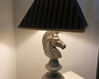 PAIR OF HORSE LAMPS