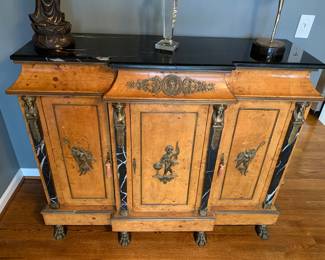 Dm French Louis XV Bar Cabinet Buffet
