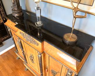 Dm French Louis XV Bar Cabinet Buffet