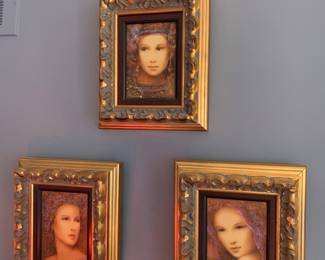 Markus Csaba Hand Embellished Serigraph Wood Panel Signed 