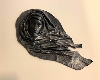 Antique leather wall decor mask