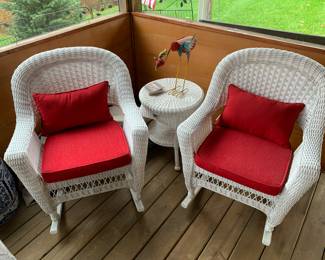 Wicker rocking chairs