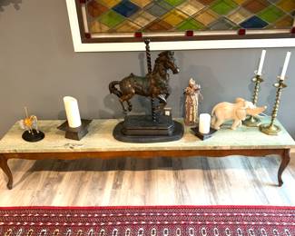 Gorgeous French Provincial marble top table 