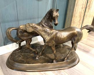 Bronze sculpture “two horses”