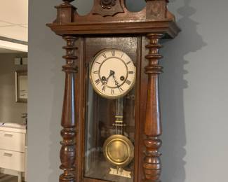 Antique Vienna regulator wall clock