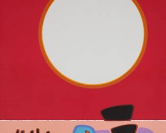 125	Antonio Guanse Lithograph Nature Morte V	Antonio Guanse (Spain, 1926-2008). Embossed lithograph, abstract, Nature Morte V, circa 1975. Pencil signed lower right and numbered 54/260 in pencil lower left. Unframed, sheet 27 1/4" x 21". Minor loss to color along edge center right, minor creasing at corners.
