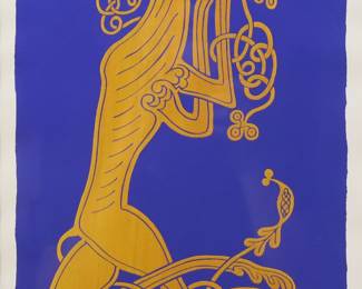 278	Steven Doyle Serigraph Letter L	Steven Doyle (Irish, 20th century). Serigraph, Letter L. Pencil signed lower right and titled and numbered 3/100 in pencil lower left. With artist's blindstamp lower right. 18 1/2" x 11 1/2" (with frame 25" x 17 3/4").
