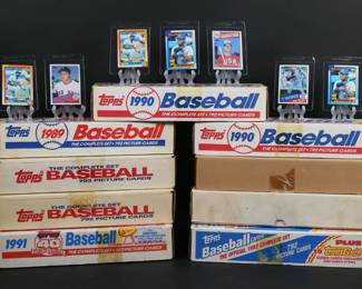 381	Topps Baseball Card Sets	1985, 1986, 1987, 1988, 1989, 1990 (Two sets), 1991 and 1992. Clemens rookie, McGwire rookie, Puckett rookie, Frank Thomas rookie and Ken Griffey Jr.
