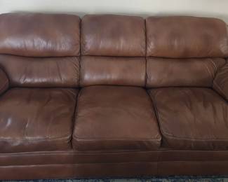 Leather 8-foot sofa by Flexsteel 