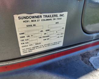 Sundowner Mirage Horse trailer 1994
