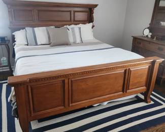 California King Wood frame and King Mattress plus boxsprings frame 8 foot in Length