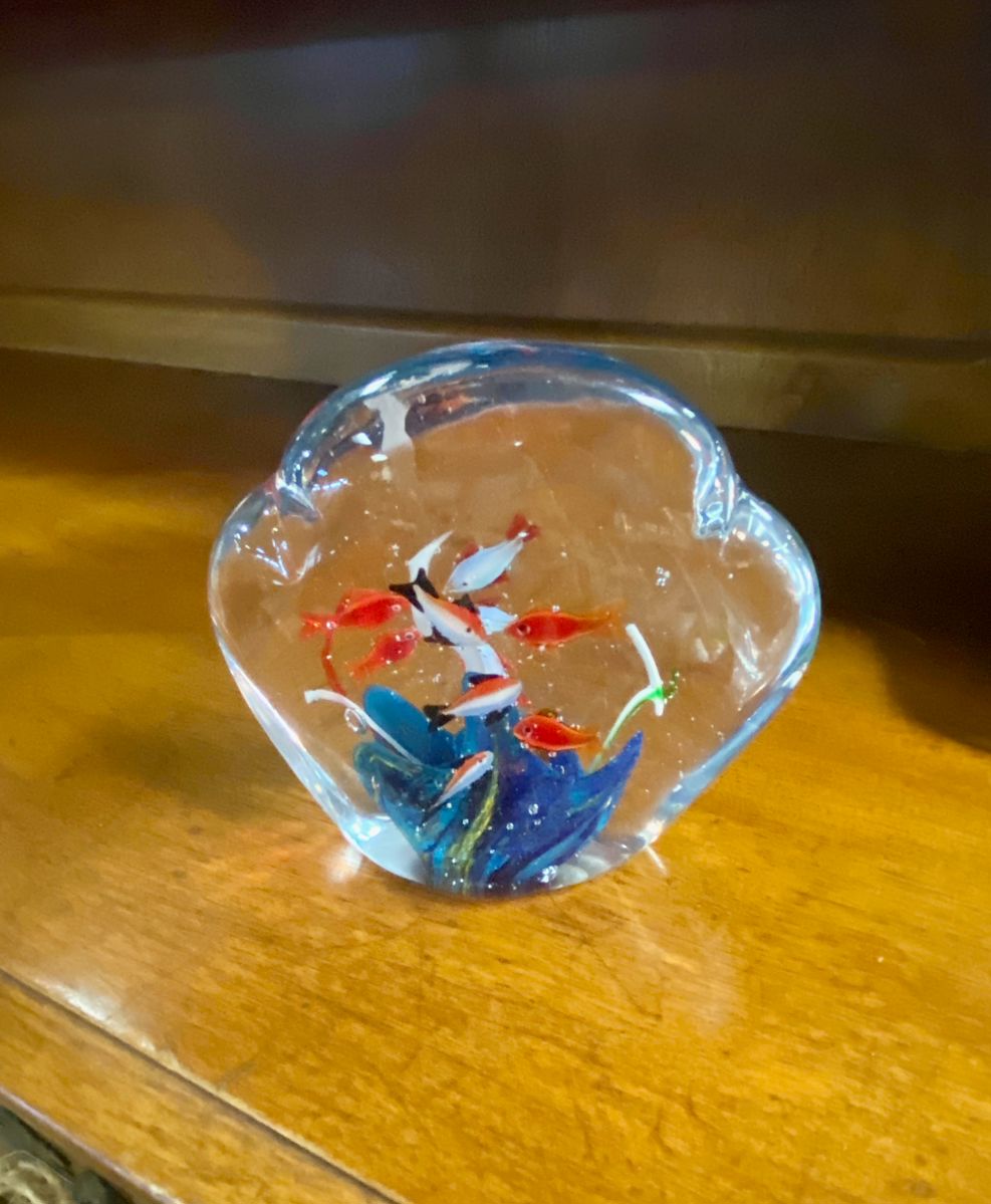 Large (6" x 6") Vintage MURANO Hand Blown, Scalloped Top, even more beautiful in person, Valued at $1,000 