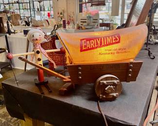 c.1960's Lamp, KY Bourbon Covered Wagon, Made in CA