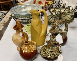 Small Handmade Pottery Cruets 