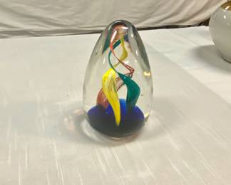 5" Vintage MURANO Swirled Paperweight