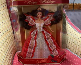 c,1997 Holiday Barbie 10th Anniversary 