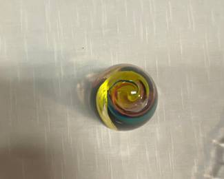 Top View of 5" Murano Paperweight 