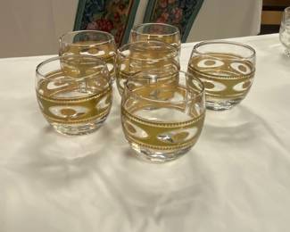 c.1960's, MCM, CULVER Festival of Wheat Pattern, Set of 6 High Ball Glasses (Value $360)