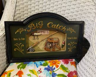Know a Fisherman? 3-D wooden wall hanging "BIG CATCH"