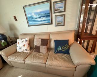 Leather sleeper sofa great condition