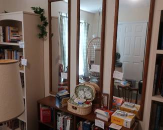   bookcase  BELOW  mirror  is  not  for  sale, mirrors