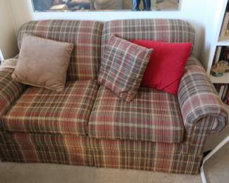 plaid  loveseat