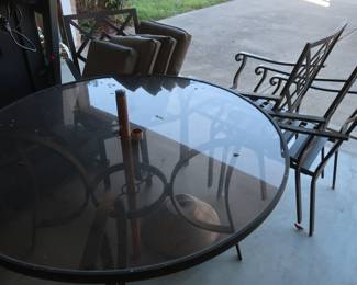 patio  set  with  four  chairs