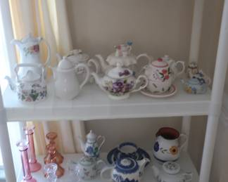 lots  of  decor ,teapots