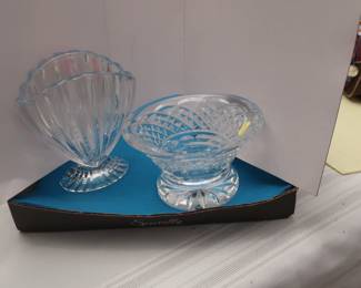 Waterford  crystal   bowl  and  vase