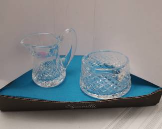  Waterford  crystal  sugar  and  creamer