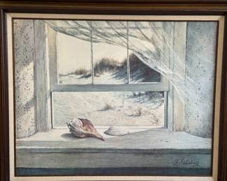 BEAUTIFUL LARGE PRINT IN WOOD FRAME 