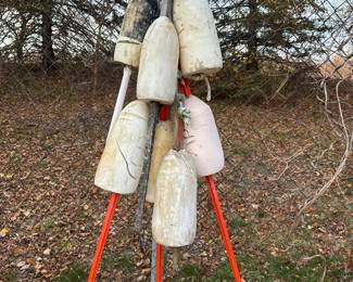BUOYS GALORE, SOME VERY UNIQUE, ANTIQUE STYLE 