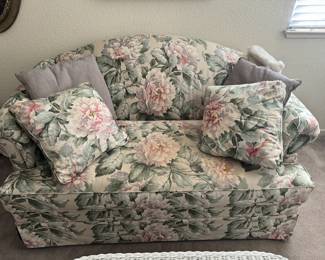 Small sofa - just the right size to cozy up —- to yourself ! 