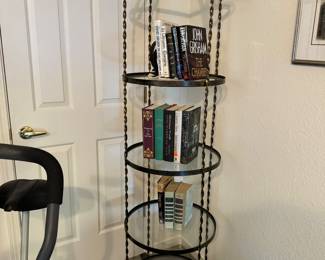 Nice metal and glass shelf - this can go anywhere - it’s a showstopper also 