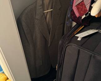 See, more luggage and a beautiful suit to wear with your lovely and clean as a whistle luggage 