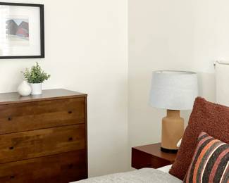 For sale - dressers, artwork, quilts, bedding, lamps, nightstands