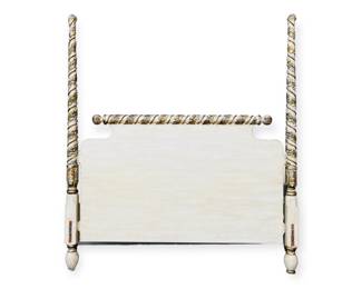 Nancy Corzine King bed (Headboard, footboard and rails).  Stunning. Headboard 84 L x 83 H and footboard 84 L x 36 H.