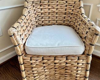 Serena & Lily Isleboro chair. 32 1/2 back H x 24" arm H x 18" seat H x 24" W