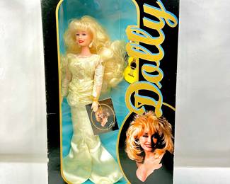 1996 Limited Edition Dolly Parton Collectors Series Doll - with Cream Colored Gown and Long Blonde Hair- NEW