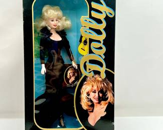 1996 Limited Edition Dolly Parton Collectors Series Doll - Wearing a Black Gown and Black Heels-