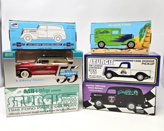 Set of Six Die Cast Cars from Liberty Classics 1930s and 40s Models Ford, Chevy, Dodge and More!