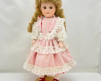 Byron BD2 1983 All Bisque 19" Doll -Annabelle has Dark Blond Ringlet Hair and Pretty Brown Eyes