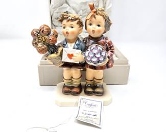Goebel Hummel 6" Tall "The Love Lives On" 50th Anniversary Figurine 1985 in Special Box 1935 - 1985
