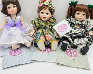 Marie Osmond Tiny Tot Collection - Three Vintage Dolls with COA