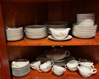 Mitake China set 8 complete sets, extra smaller plates, cups, etc.
